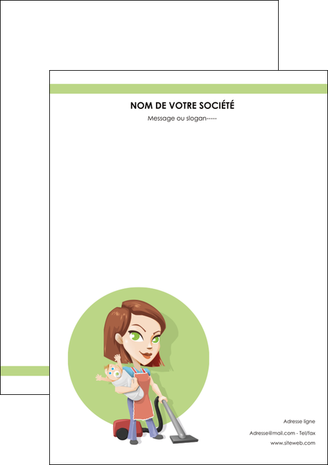 modele en ligne affiche agence de placement  femme de menage employe de maison nenene MFLUOO44563