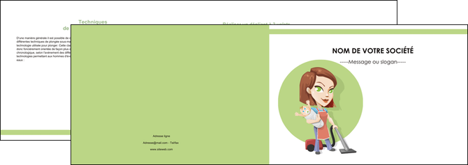 creation graphique en ligne depliant 2 volets  4 pages  agence de placement  femme de menage employe de maison nenene MFLUOO44575