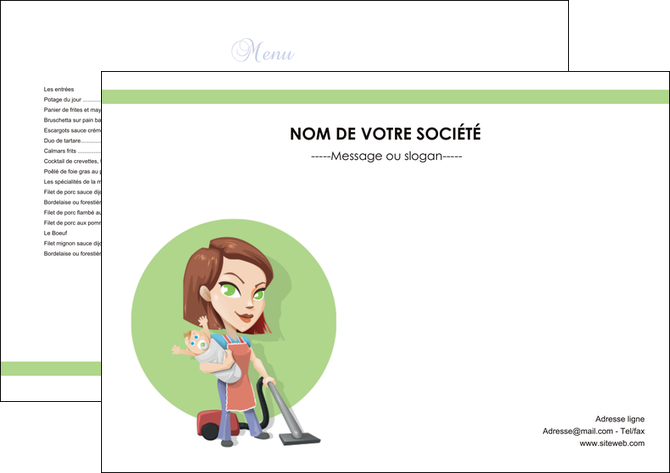 faire modele a imprimer set de table agence de placement  femme de menage employe de maison nenene MFLUOO44589