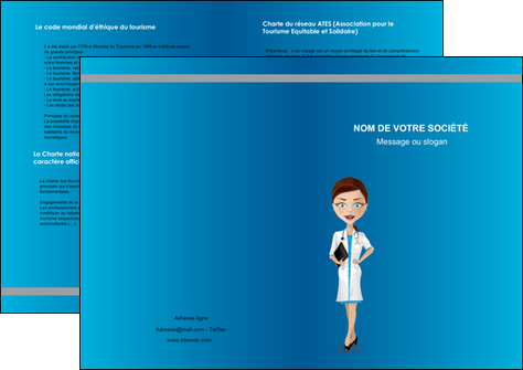 creation graphique en ligne depliant 2 volets  4 pages  infirmier infirmiere medecin docteur infirmier MLIGLU44799