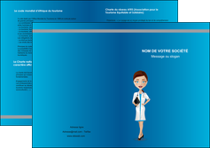 creation graphique en ligne depliant 2 volets  4 pages  infirmier infirmiere medecin docteur infirmier MIDBE44799