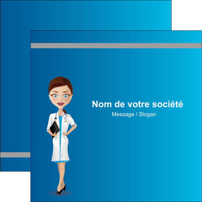 creation graphique en ligne flyers infirmier infirmiere medecin docteur infirmier MIDBE44805