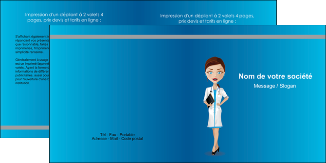 imprimer depliant 2 volets  4 pages  infirmier infirmiere medecin docteur infirmier MLIGLU44809