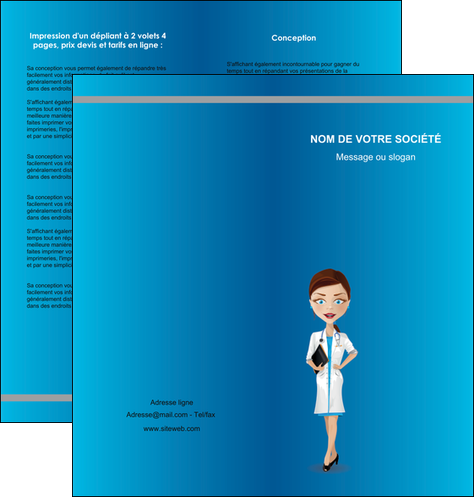 impression depliant 2 volets  4 pages  infirmier infirmiere medecin docteur infirmier MIDBE44811
