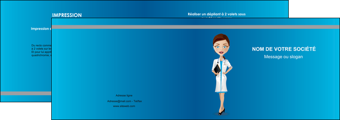 creer modele en ligne depliant 2 volets  4 pages  infirmier infirmiere medecin docteur infirmier MIDBE44823