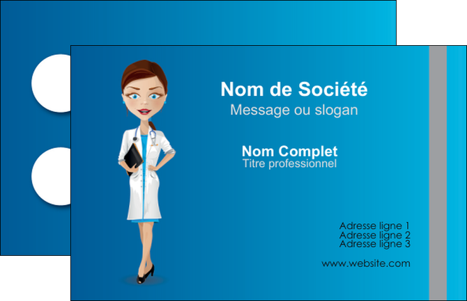 faire modele a imprimer carte de visite infirmier infirmiere medecin docteur infirmier MIDBE44829