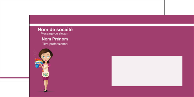faire modele a imprimer enveloppe bar et cafe et pub serveuse restaurant restaurateur MIDLU44853