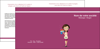 creation graphique en ligne depliant 2 volets  4 pages  bar et cafe et pub serveuse restaurant restaurateur MIDLU44861