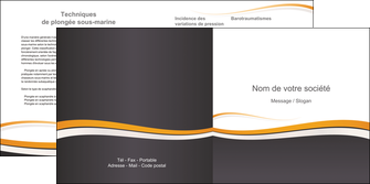 faire depliant 2 volets  4 pages  standard design abstrait MFLUOO45101
