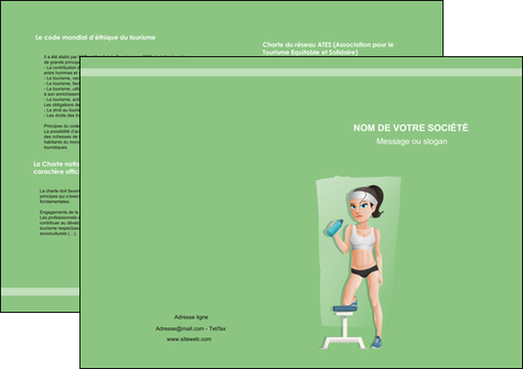 imprimerie depliant 2 volets  4 pages  sport sport sportive salle de sport MLIGLU45181