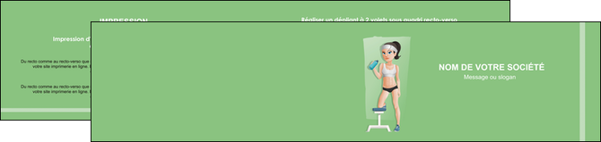 faire depliant 2 volets  4 pages  sport sport sportive salle de sport MLIGLU45185