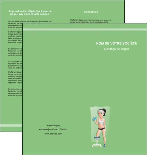 imprimer depliant 2 volets  4 pages  sport sport sportive salle de sport MLIGLU45193