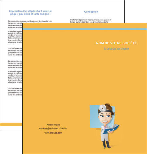 impression depliant 2 volets  4 pages  materiel de sante medecin medecine sante MLIGLU45305