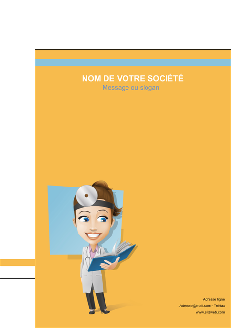 personnaliser maquette flyers materiel de sante medecin medecine sante MLIGLU45335