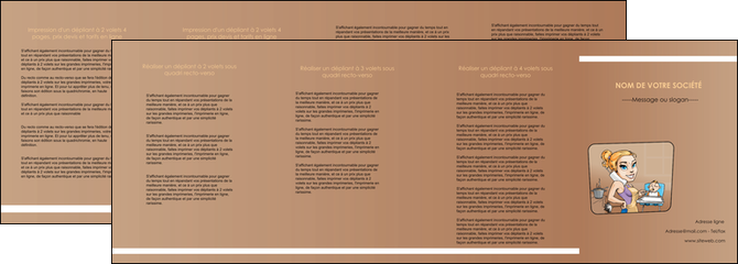 imprimerie depliant 4 volets  8 pages  menagere femme femme au foyer MFLUOO45371
