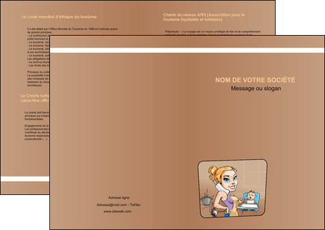 imprimer depliant 2 volets  4 pages  menagere femme femme au foyer MFLUOO45373