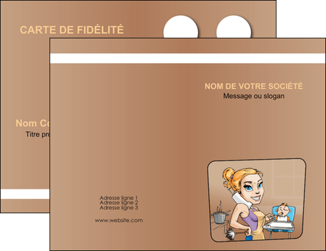 maquette en ligne a personnaliser carte de visite menagere femme femme au foyer MFLUOO45405