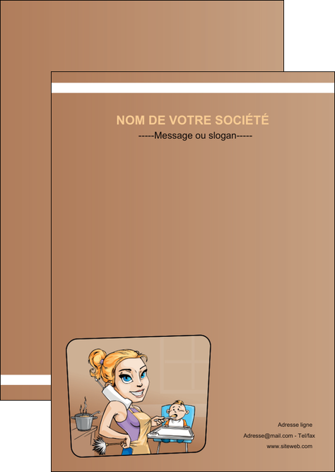 faire flyers menagere femme femme au foyer MFLUOO45411