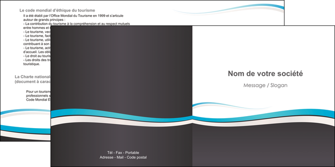 maquette en ligne a personnaliser depliant 2 volets  4 pages  standard design abstrait MFLUOO45713
