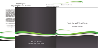 modele depliant 2 volets  4 pages  standard design abstrait MIF45751