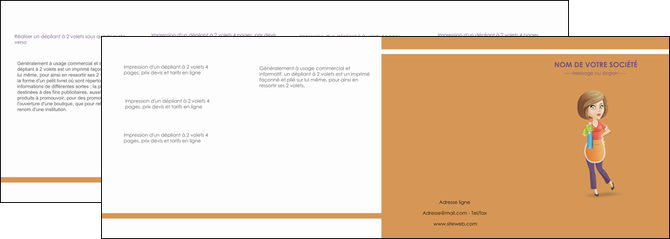 creation graphique en ligne depliant 4 volets  8 pages  menagere femme femme au foyer MFLUOO45799