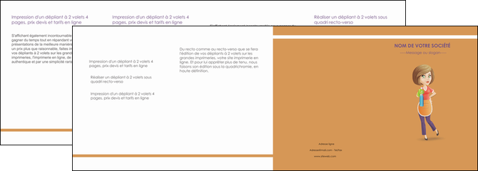 realiser depliant 4 volets  8 pages  menagere femme femme au foyer MFLUOO45801