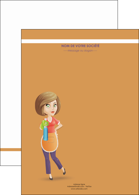 creer modele en ligne affiche menagere femme femme au foyer MFLUOO45809