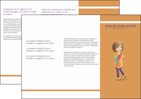 faire depliant 3 volets  6 pages  menagere femme femme au foyer MFLUOO45811