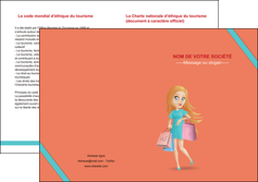creer modele en ligne depliant 2 volets  4 pages  vetements et accessoires shopping magasin fille MIDBE46701