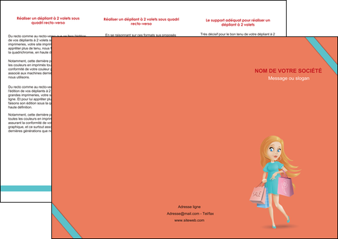 creer modele en ligne depliant 3 volets  6 pages  vetements et accessoires shopping magasin fille MIDBE46715