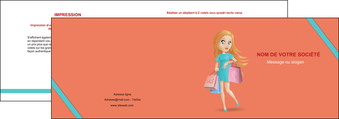 modele en ligne depliant 2 volets  4 pages  vetements et accessoires shopping magasin fille MIDBE46725