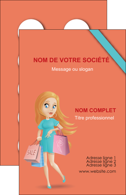 realiser carte de visite vetements et accessoires shopping magasin fille MIDBE46731
