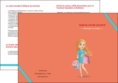 personnaliser modele de depliant 2 volets  4 pages  vetements et accessoires shopping magasin fille MIDBE46735