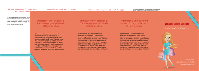 modele depliant 4 volets  8 pages  vetements et accessoires shopping magasin fille MIDBE46745