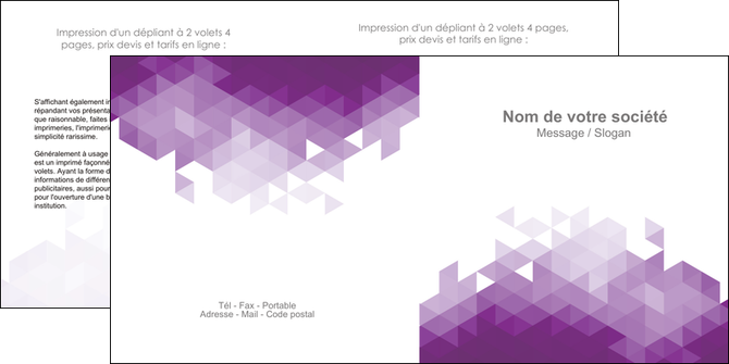 impression depliant 2 volets  4 pages  texture contexture structure MFLUOO48383