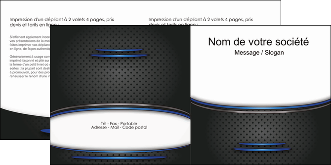 personnaliser modele de depliant 2 volets  4 pages  texture contexture structure MIDBE49089
