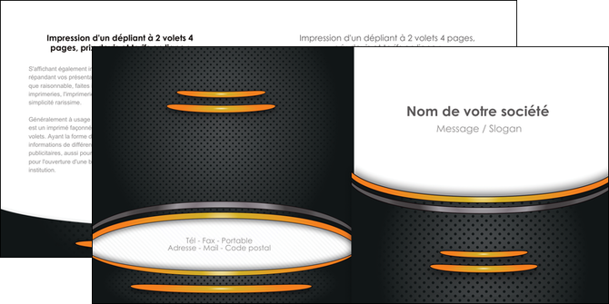 personnaliser modele de depliant 2 volets  4 pages  texture contexture structure MIDBE49941