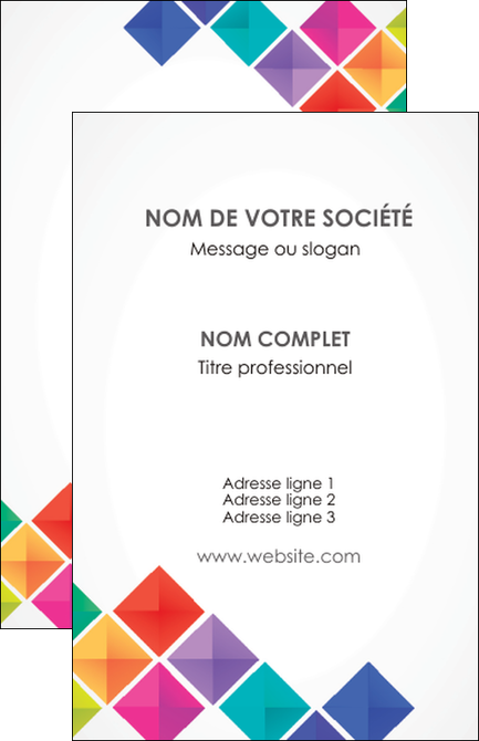 cree carte de visite arc en ciel cube colore MFLUOO51707