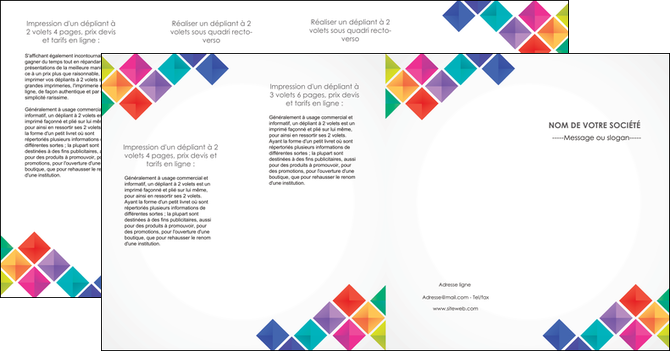 impression depliant 4 volets  8 pages  arc en ciel cube colore MIDBE51745