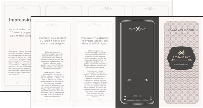 realiser depliant 4 volets  8 pages  bar et cafe et pub restaurant restauration restaurateur MIDLU52661