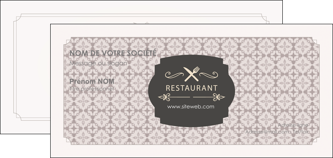 personnaliser maquette carte de correspondance bar et cafe et pub restaurant restauration restaurateur MIDLU52669