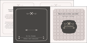modele depliant 2 volets  4 pages  bar et cafe et pub restaurant restauration restaurateur MIDLU52675