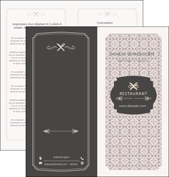 faire modele a imprimer depliant 2 volets  4 pages  bar et cafe et pub restaurant restauration restaurateur MIDLU52677