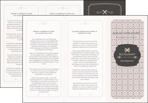 creation graphique en ligne depliant 3 volets  6 pages  bar et cafe et pub restaurant restauration restaurateur MIDLU52679