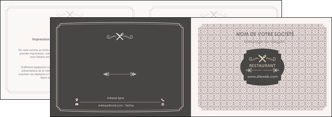 realiser depliant 2 volets  4 pages  bar et cafe et pub restaurant restauration restaurateur MIDLU52689