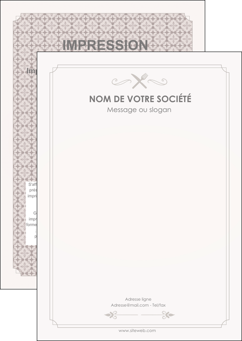 maquette en ligne a personnaliser flyers bar et cafe et pub restaurant restauration restaurateur MIDLU52703