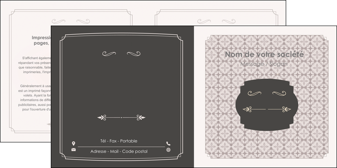 imprimerie depliant 2 volets  4 pages  texture contexture fond MIFCH52987