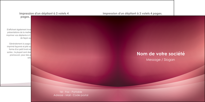 imprimerie depliant 2 volets  4 pages  texture contexture structure MIDBE54709
