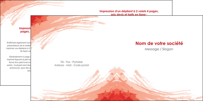 creation graphique en ligne depliant 2 volets  4 pages  texture contexture structure MID55073