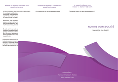 creation graphique en ligne depliant 3 volets  6 pages  violet fond violet violet pastel MIF56935